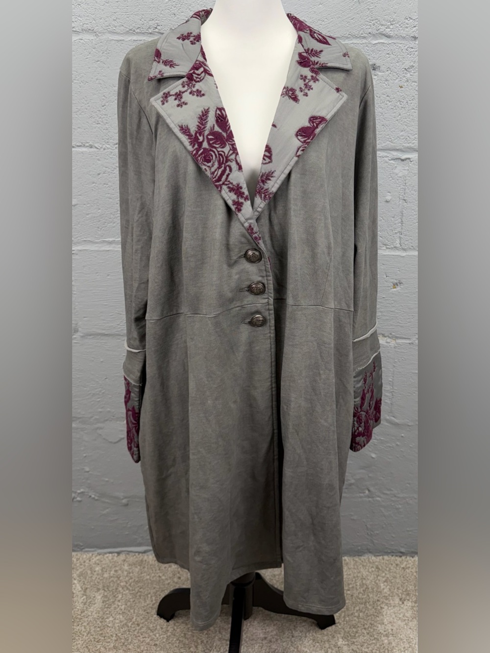 Soft Surroundings Grandeur Floral Embroidered Beaded Jacket Size 2X